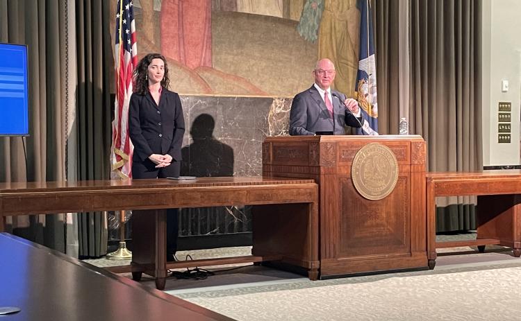 Questions about Gov. John Bel Edwards knew about Ronald Greene’s death prompted him to address the matter at a recent news conference. (Photo by Piper Hutchinson/LSU Manship School News Service)