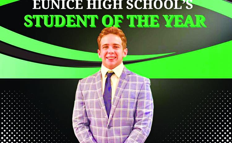 Parker Pedigo, Student of the Year at Eunice High