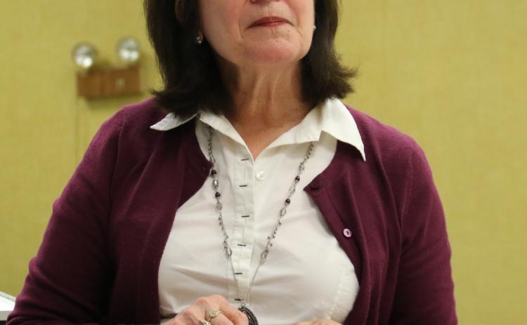 June Inhern, director of early learning/Head Start, at speaks at Monday’s meeting of the Board’s Academic Committee. (Photo by Harlan Kirgan)