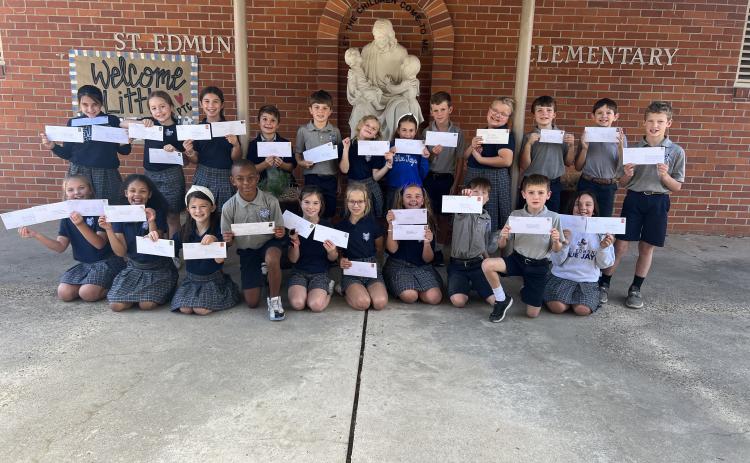Abby Chapman’s third grade students at St. Edmund Elementary wrote letters to veterans thanking them for their service, for keeping us safe, and protecting our rights. They mailed out their letters hoping to receive a letter back from their veteran. 