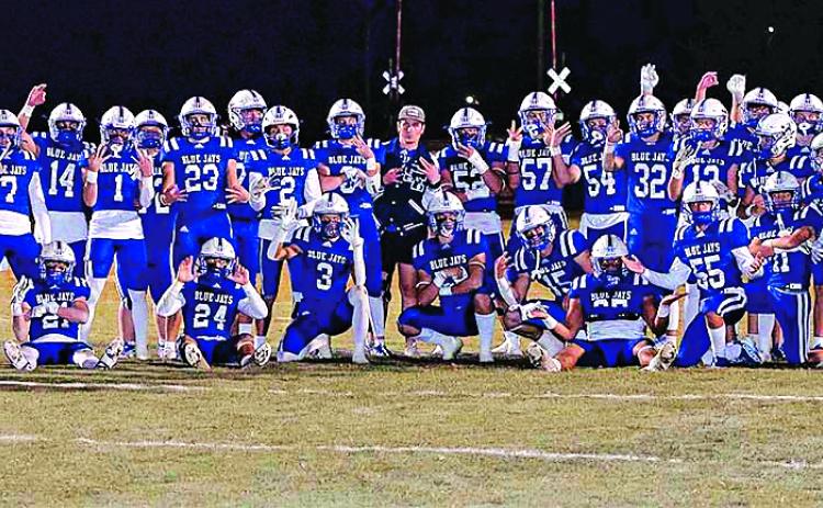 The St. Edmund Blue Jays had reason to celebrate after a 78-37 win over St. Martin’s-Episcopal at home on Friday. The Blue Jays travel to Vermilion Catholic of Abbeville this Friday in a quarter-final contest. (Photo by Dwight Jodon)