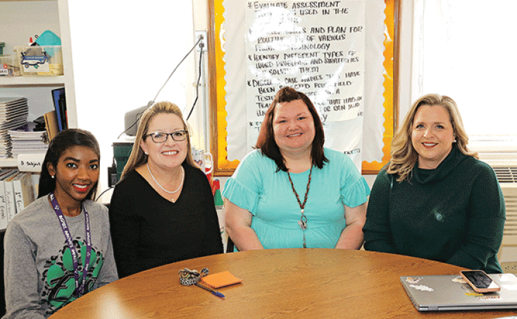From left, teacher Mayria Ledet, principal Gina Lagrange, teacher Lauren Reynolds and teacher Natisha Gil are a leadership team at East Elementary, which earned an A in the accountability scores released in November.