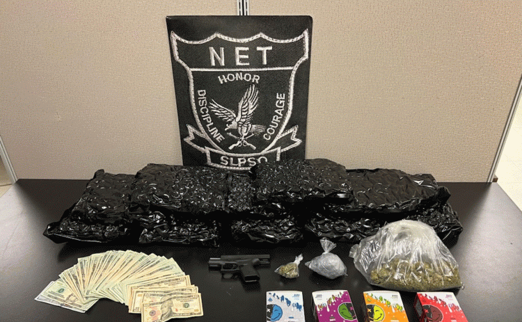 Items seized in a drug bust north of Church Point. (St. Landry Parish Sheriff's Office photo)