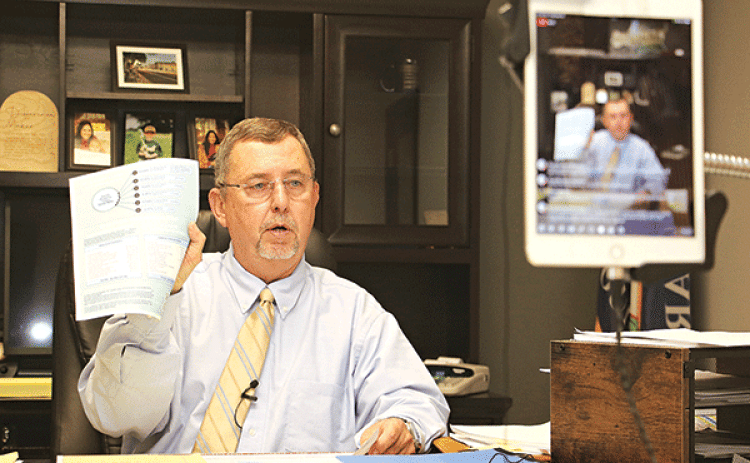 St. Landry Parish President Jessie Bellard did a live show on Facebook on Wednesday.