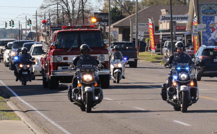 Funeral procession for former chief of police Gary "Goose Fontenot"