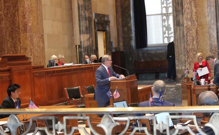 State Senate President Page Cortez, R-Lafayette, sponsored the Republican bill to redraw the maps for the state Senate. (Photo by Alex Tirado/LSU Manship School News Service)