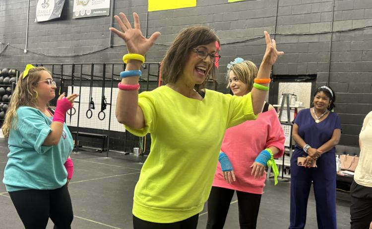 Group of dancing moms