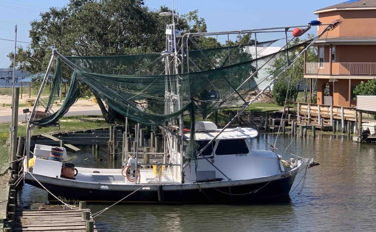 Barry Labruzzo’s shrimp boat that he and Justin Smith use for trips of up to five days. (Photo by  Joe Rizzo/LSU Manship School News Service)