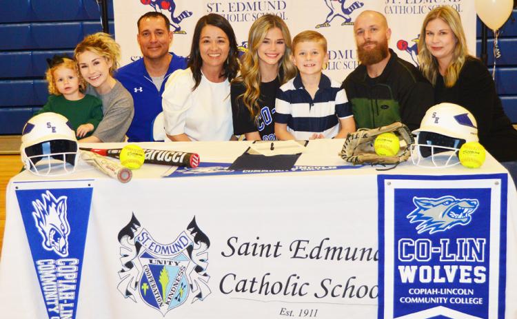 From left, are Mila Soileau, Jaedyn Soileau, Lance Devillier, Crystal Devillier, Karleigh Soileau, Colt Soileau, Stormy Soileau and Allie Soileau.