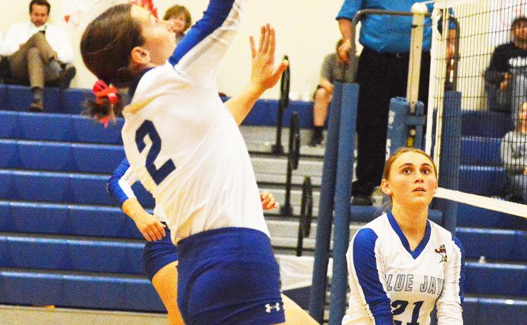 Caroline Lavergne hits the ball against Northside Christian.