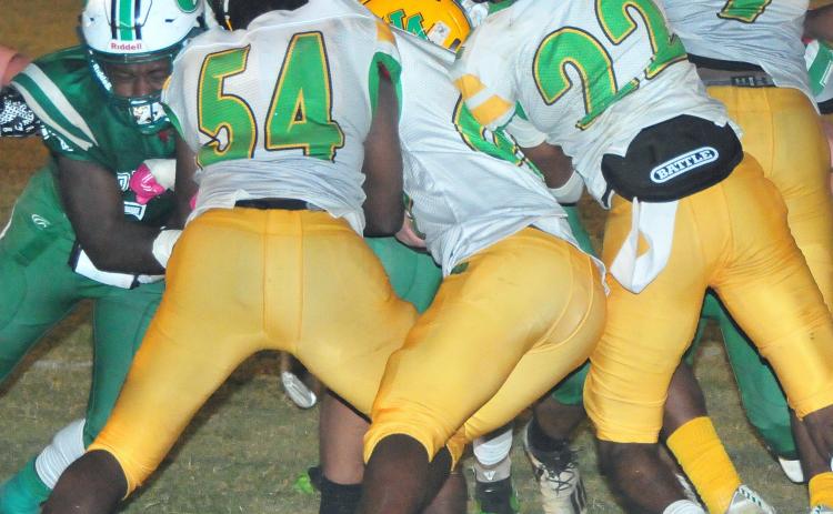 Eunice's Josh Brown scores the winning touchdown.