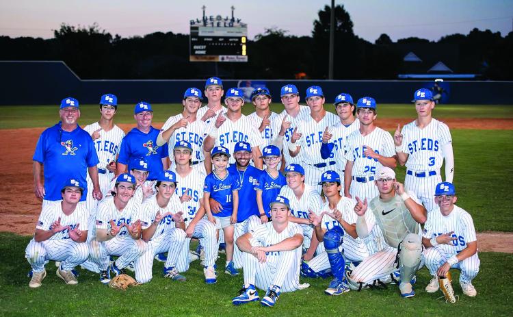 St. Edmund Blue Jays pictured after their victory over Sacred Heart. (Photo by Dwight Jodon)