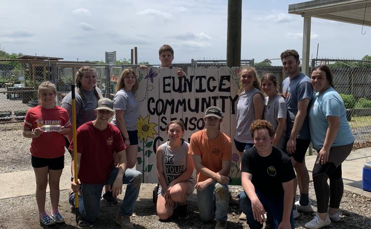 FFA chapters work together at Eunice Community Garden