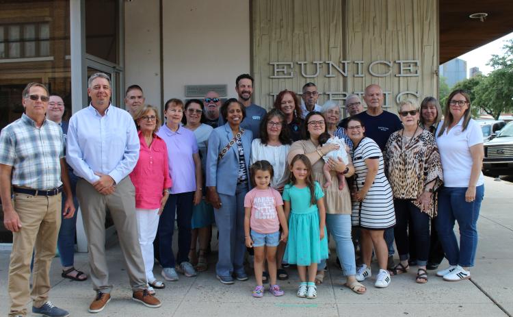 City officials, Eunice library staff, volunteers and local dignitaries all met in front of the Eunice Library Monday morning to officially “break ground” on the “highly anticipated and long overdue” remodel project.