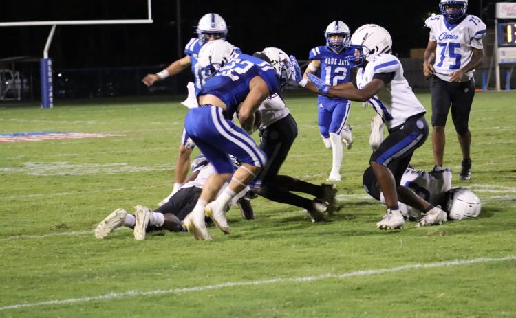 The St. Edmund High School Blue Jays topped the North Central Hurricanes 56-6. The game last Friday night was the first of District 5-1A play. (Photos by Amy Myers)