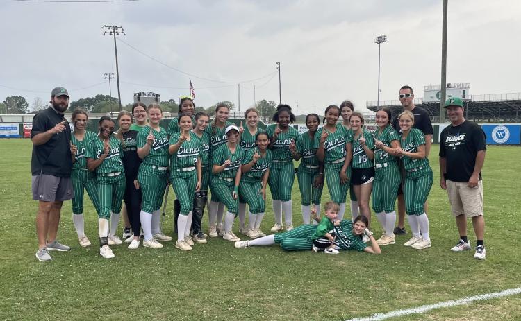EHS softball team celebrates its district title