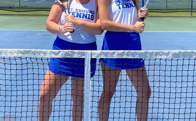 Greta Miller and Savannah DeVillier advanced to the Div. IV state tennis quarterfinals.