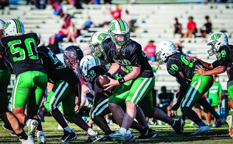 Eunice High School Bobcats give their all during the spring game win over Port Barre Red Devils. (Photos by Dwight Jodon)
