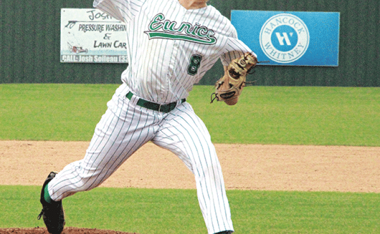 By Rhett Manuel Sports Editor The Eunice Bobcats baseball team opened District 3-4A play on the right foot, defeating DeRidder 3-1 and 9-1 in a home-and-home series before dropping a 15-11 thriller to Pine Prairie. With the district success, the Bobcats sit at 10-7 overall and 2-0 in District 3-4A play. Bobcats 3, DeRidder 1 Starting pitcher Aiden Lejeune was once again a force for the Bobcats, going all seven innings and allowing only six hits and no walks. He struck out three. The Bobcats opened scoring i
