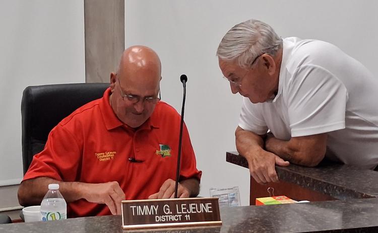 Parish Council members Timothy Lejeune and Harold Taylor