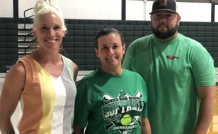 Eunice High alumni tournament directors, from left, are Jeanne Elfert, Tricia Fontenot and Chris Gaspard.