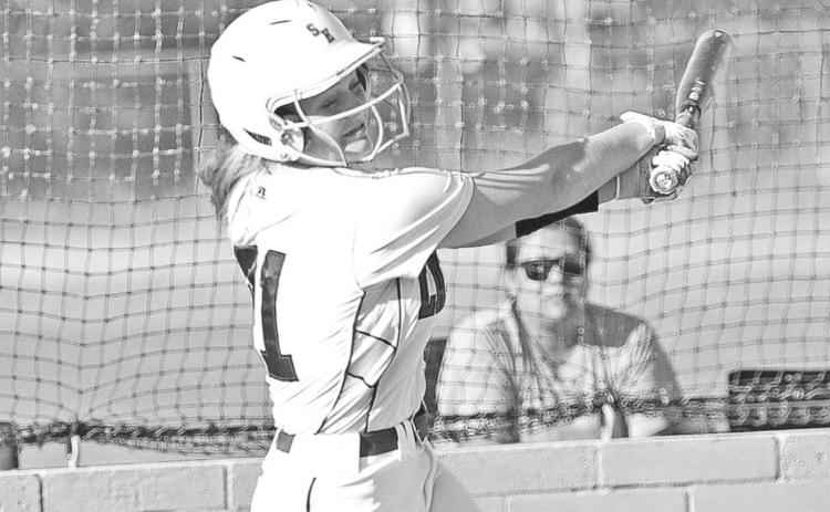 St. Edmund’s Anna Chapman hit a two-run home run against Cedar Creek.