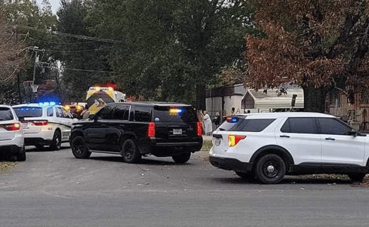 The shooting scene on Corn Street Friday afternoon. (Submitted photo)