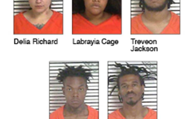 St. Landry Parish Sheriff’s Office narcotics investigators arrested five people after receiving a tip that the occupants were cooking drugs, selling drugs from a house at 1311 Nash Drive in Opelousas and were in possession of firearms.   Upon further investigation, investigators were able to locate the narcotics, seize the firearms and arrest the five adult occupants.