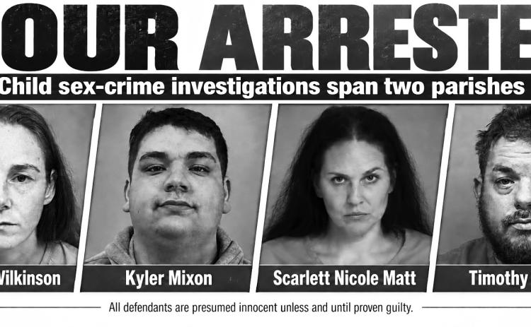 Four arrested in child sex-crime investigations