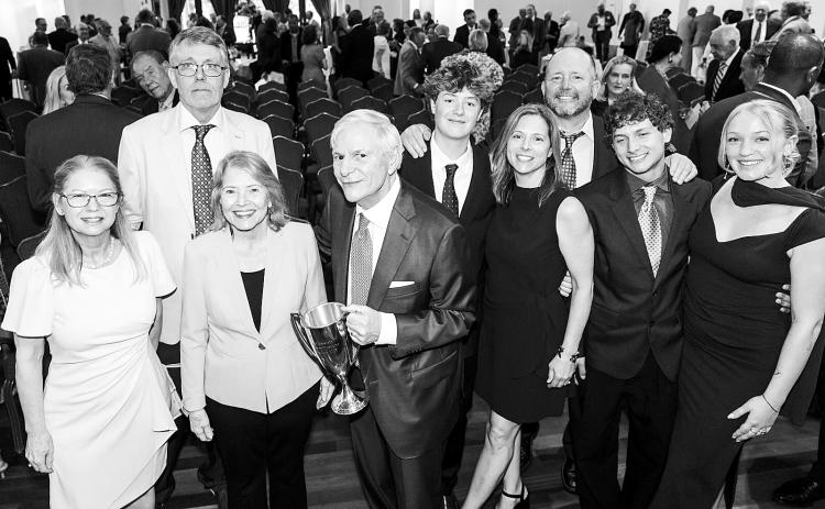 David Kerstein, recipient of the 2025 Times-Picayune Loving Cup, gathers with his family in the Audubon Tea Room in New Orleans on Tuesday, May 19, 2026. The award has been given out since 1901 to people who have served the New Orleans community in an unselfish and impactful way. (STAFF PHOTO BY CHRIS GRANGER)