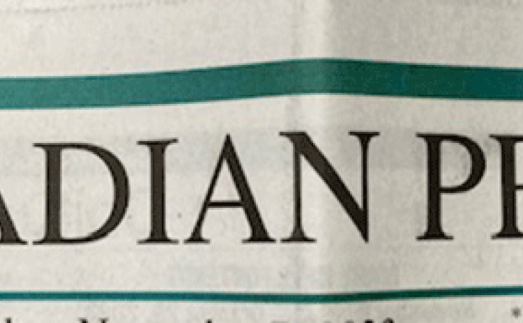 The Mamou Acadian Press  front page flag.