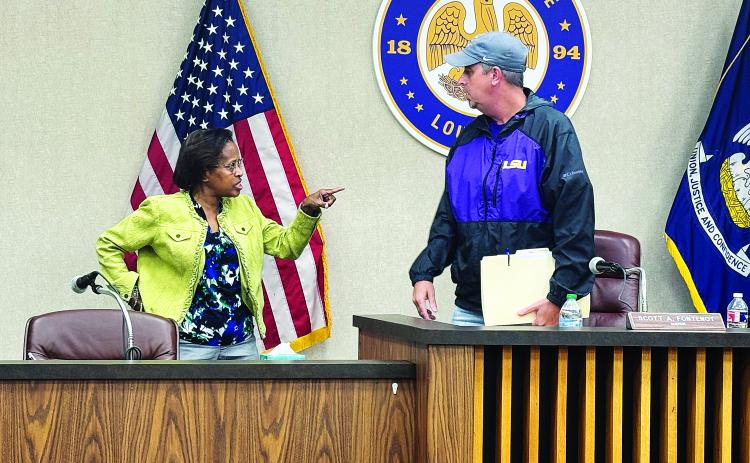 Mayor Scott Fontenot and Council Woman Germaine Simpson
