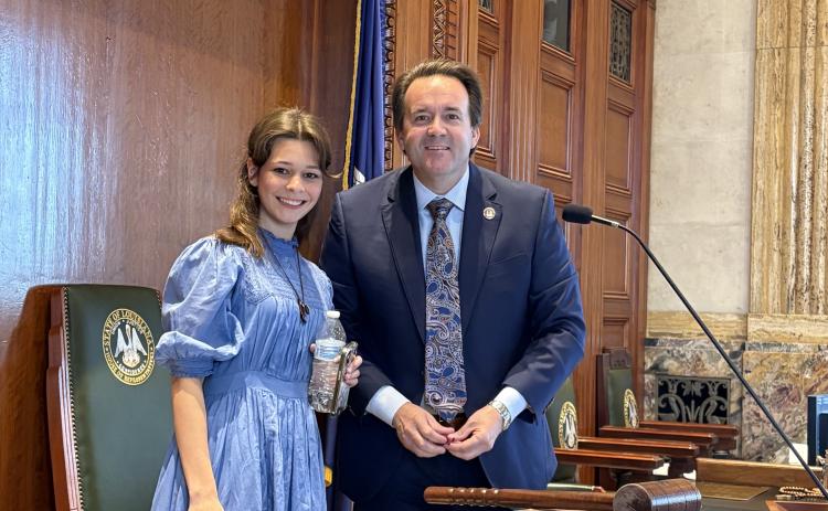 Congratulations to St. Edmund senior Rose Young for recently representing St. Edmund High School  at the Louisiana State Capitol by performing the National Anthem.