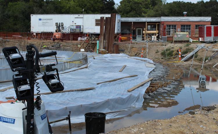 Wastewater construction site